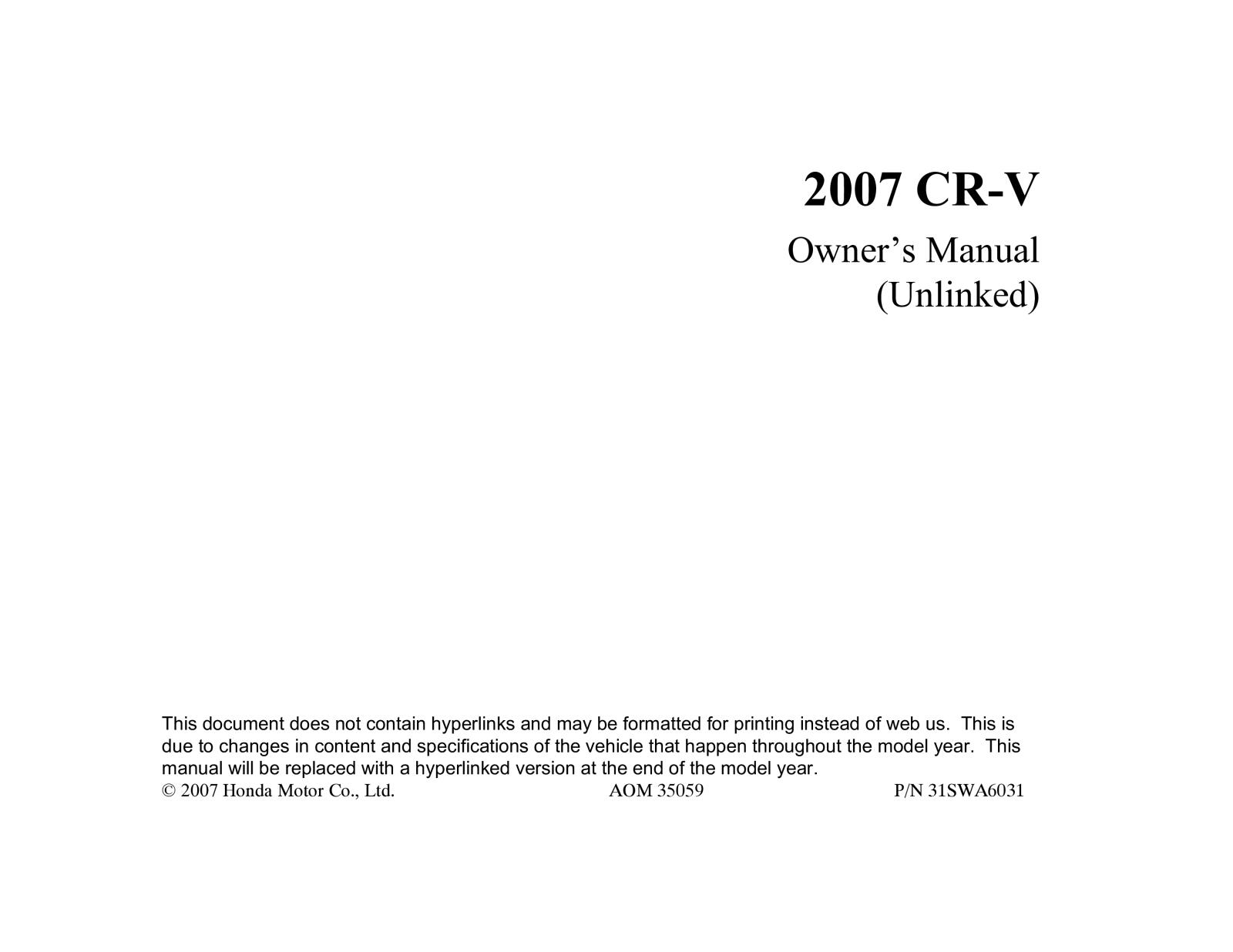 Honda crv manual